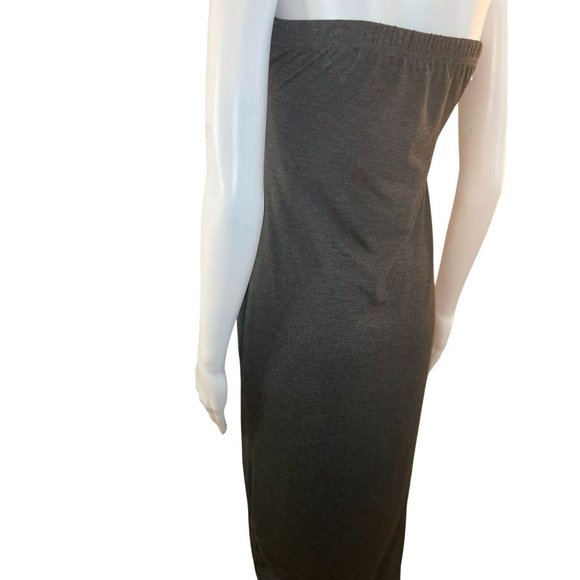 Basic Charcoal Grey Bandeau Midaxi Dress 8 - Picture 5 of 10